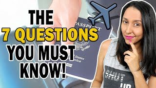 Customs amp Immigration 7 QUESTIONS English At The Airport [upl. by Kathye979]