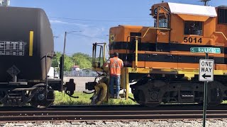 Complete Short Line Railroad Switching Job On IampO Railway American Railway Shunting Action [upl. by Ardnikal]