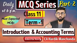 MCQs of Chapter 1amp Chapter 2  Introduction amp Accounting Terms  MCQ Series  Class 11  Accounts [upl. by Rasmussen]