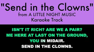 quotSend in the Clownsquot from A Little Night Music  Karaoke Track with Lyrics on Screen [upl. by Arin996]