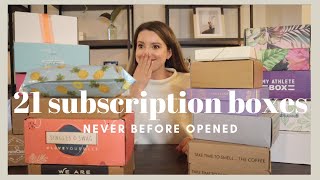 21 NEVER BEFORE OPENED SUBSCRIPTION BOXES  2020 Subscription Box Unboxing and Review [upl. by Ethyl]