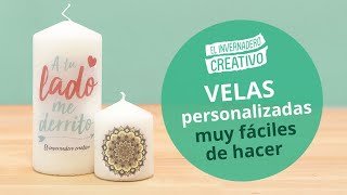 Cómo personalizar velas MUY FÁCIL  How to customize candles [upl. by Nylessej125]