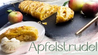 schnell und einfach Apfelstrudel mit Blätterteig fast and easy puff pastry apple strudel [upl. by Dene]