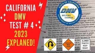 CaliforniaCA DMV driving Test set 4  Actual Test Questions 2023 and Correct Answers Explained [upl. by Inanaup]