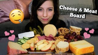 Cheese amp Meat Platter Gouda Brie Munster and Manchego  Mukbang [upl. by Ellener36]