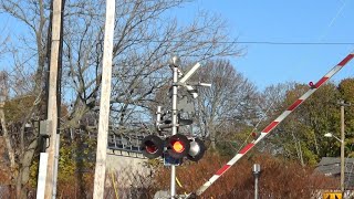 LIRR 5017 Double Decker to Babylon  Lincoln Ave Railroad Crossing  Sayville NY [upl. by Bessy440]