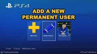 How To Add New PSN User Accounts on PS4  Playstation Tutorial for Additional Master Profile [upl. by Philipp]