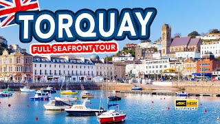 TORQUAY  Full seafront tour of Torquay Devon from harbour to town centre and beach [upl. by Ahsap162]