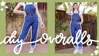 DIY Overalls  Step By Step Jumpsuit Tutorial [upl. by Yenroc]