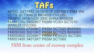 GS How To Decode METARs and TAFs  Part 1  The Simple Stuff [upl. by Heisser]