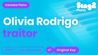 Olivia Rodrigo  traitor Piano Karaoke [upl. by Lebasy154]