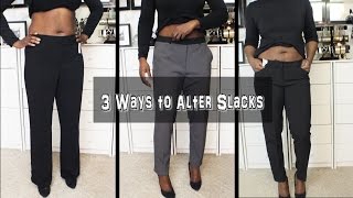 3 Ways to Alter Slacks Weightloss Alterations [upl. by Nnylsoj]