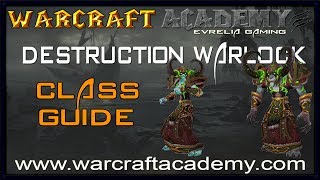 54 Destruction Warlock DPS Guide  Warcraft Academy [upl. by Notlim]