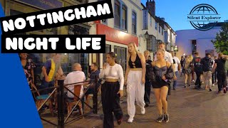 NOTTINGHAM  Wild nightlife  walking tour  UK [upl. by Nedac]