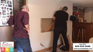 How to install recessed Electric Wall Mount Fireplace [upl. by Estes]