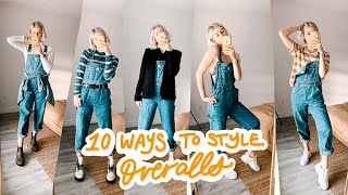 How to 10 ways I style my overalls [upl. by Ardnovahs]