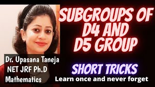 Subgroups of d4 and d5 group  short tricks how to find subgroups [upl. by Skippie]