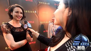 Hilarious Tuppence Middleton Interview Sense8 San Francisco Premiere [upl. by Margeaux150]