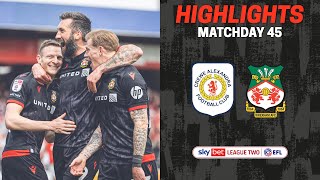 HIGHLIGHTS  Crewe Alexandra vs Wrexham AFC [upl. by Esbensen]