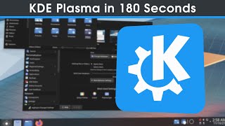 KDE Plasma in 180 Seconds  Linux [upl. by Vernen]