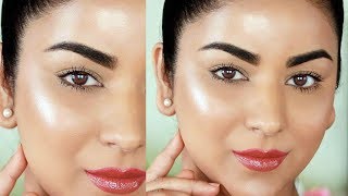 Easy 3Step GlowingDewy Makeup Tutorial No Highlighter [upl. by Lleihsad]