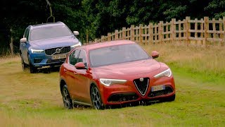 Alfa Romeo Stelvio vs Volvo XC60  Top Gear Series 25 [upl. by Egnalos]