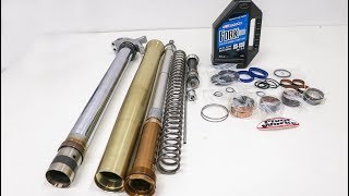 Dirt Bike Fork Rebuild Made Easy [upl. by Ralina113]