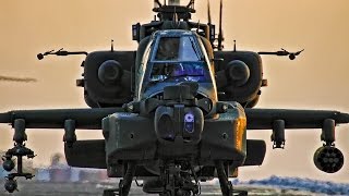 Hellenic Army AH64HA Apache  Airshow Aerobatic Display  AFW2016 Helicopter Stunts [upl. by Ahar520]