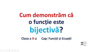 Clasa X Functie bijectiva [upl. by Ayotel52]