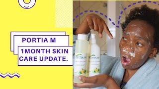 1Month update How to  Get a clear skin with Portia M products Reviewportiamskinsolutions [upl. by Carpio]