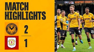 HIGHLIGHTS  Newport County 21 Crewe Alexandra [upl. by Kcirddahc79]