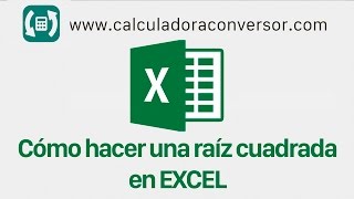 Cómo hacer la raíz cuadrada en EXCEL [upl. by Othe296]