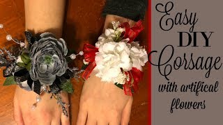 DIY CORSAGES  ARTIFICAL FLOWERS [upl. by Aicined921]