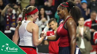 Serena Williams vs Jelena Ostapenko Match Highlights  Fed Cup 2020 PlayOff [upl. by Cowey460]