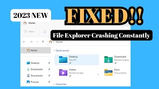 Windows 11 File Explorer Crashing Constantly FIXED Top Solutions [upl. by Keyes845]