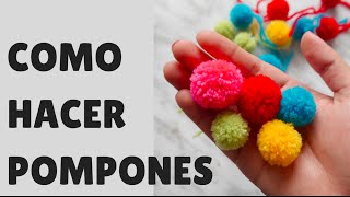 DIY Como Hacer Pompones Facil  OneThousandLooks [upl. by Hayyikaz]