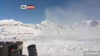 Apache Helicopter Crashes Into Snow In Afghanistan [upl. by Rolyab]