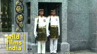 Change of guard at Istana Negara  Malaysias Royal Palace [upl. by Barnebas]