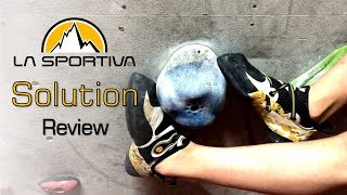 La Sportiva Solution Rock Climbing Shoe Review [upl. by Etterual]