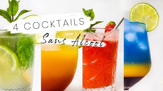 4 Cocktails Sans Alcool Colorés amp Parfaits pour lété [upl. by Novyat]