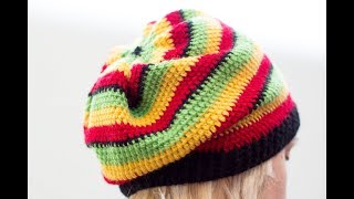 Crochet Tutorial Rasta Hat [upl. by Trimble132]