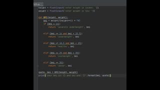 Python  BMI Calculator [upl. by Klein]