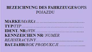 Umowa kupna sprzedaży samochodu niemieckopolska [upl. by Antipas]