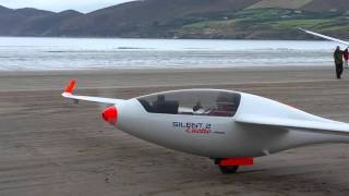 Electric powered glider at Inch Beach Ireland [upl. by Nere391]