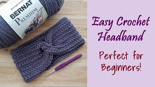 CROCHET Super Easy Headband for Beginners [upl. by Ahtenek]