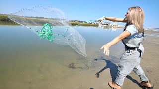 How To Throw A Cast Net The Easiest Way [upl. by Nnyla]