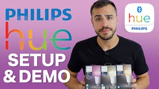 New Bluetooth Philips Hue Lights  Setup and Demo [upl. by Ssirk]