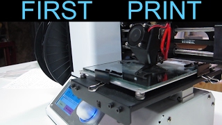 3D Printer Setup  Monoprice Select Mini  First Print [upl. by Byler916]