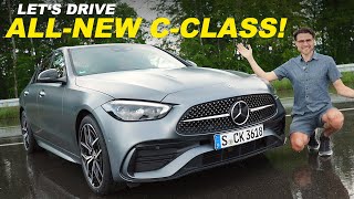 Allnew MercedesBenz CClass W206 driving REVIEW With comparison S206 Estate TModell 2022 [upl. by Imeaj]