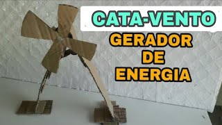 COMO FAZER UM CATAVENTO GERADOR DE ENERGIA [upl. by Oelak]